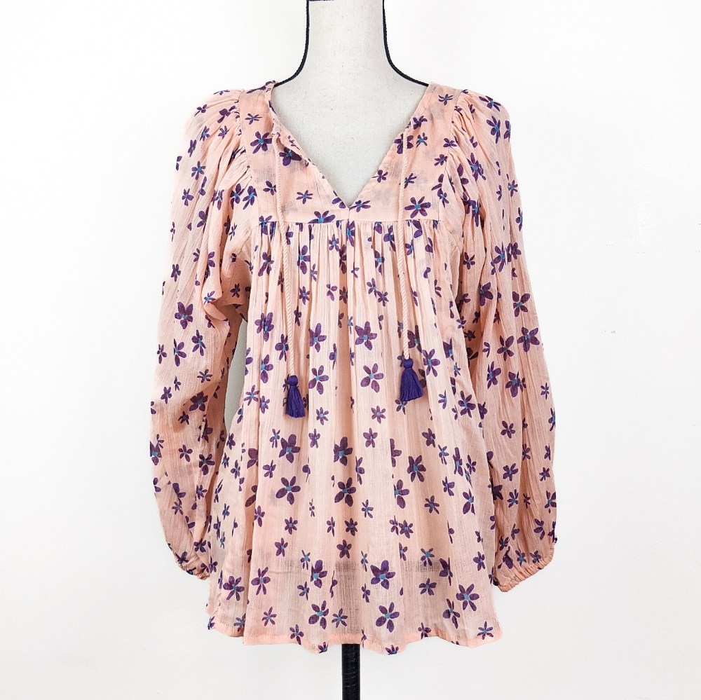 NWT Blue Boheme Marisa Blouse, Coral